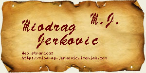 Miodrag Jerković vizit kartica